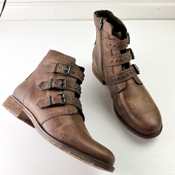 Josef Seibel Sienna 34 Ankle Booties Womens Size 40 Washed Taupe Brown - Picture 6 of 15